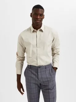 Selected Homme Casual Overhemden Slim Fit Overhemd Ethan Heren Ecru -Selected Homme Groot Warenhuis 849c5e279b71f59285858a313c18ac86