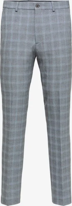 Selected Homme Pantalons Slimfit Broek Liam Heren Grijs / Donkergrijs