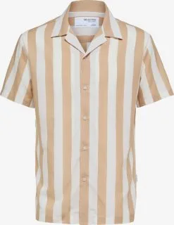 Selected Homme Casual Overhemden Regular Fit Overhemd Heren Lichtbruin