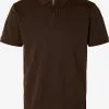 Selected Homme Polos Shirt Fave Heren Chocoladebruin