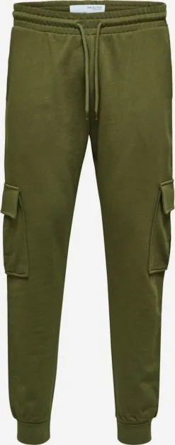 Selected Homme Cargobroeken Tapered Cargobroek Heren Groen