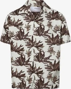 Selected Homme Casual Overhemden Regular Fit Overhemd Heren Beige / Bruin