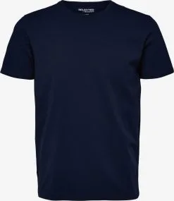 Selected Homme T-shirts Shirt Ael Heren Navy