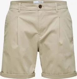 Selected Homme Chino Shorts Regular Chino Gabriel Heren Ecru