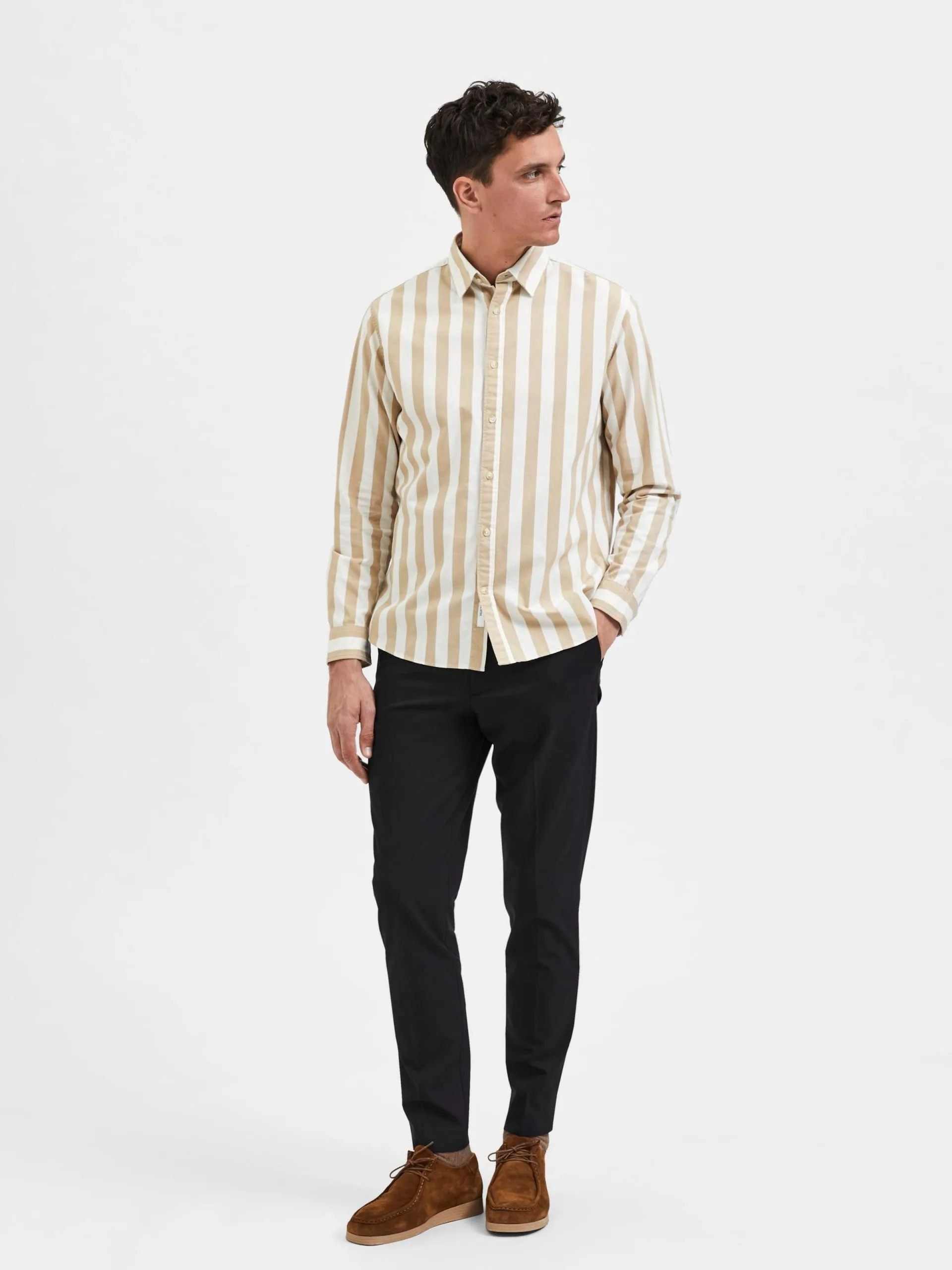 Selected Homme Casual Overhemden Regular Fit Overhemd Pecko Heren Lichtbruin 6 Selected Homme Casual Overhemden Regular Fit Overhemd Pecko Heren Lichtbruin - Afbeelding 4