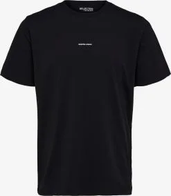 Selected Homme T-shirts Shirt HASPEN Heren Zwart