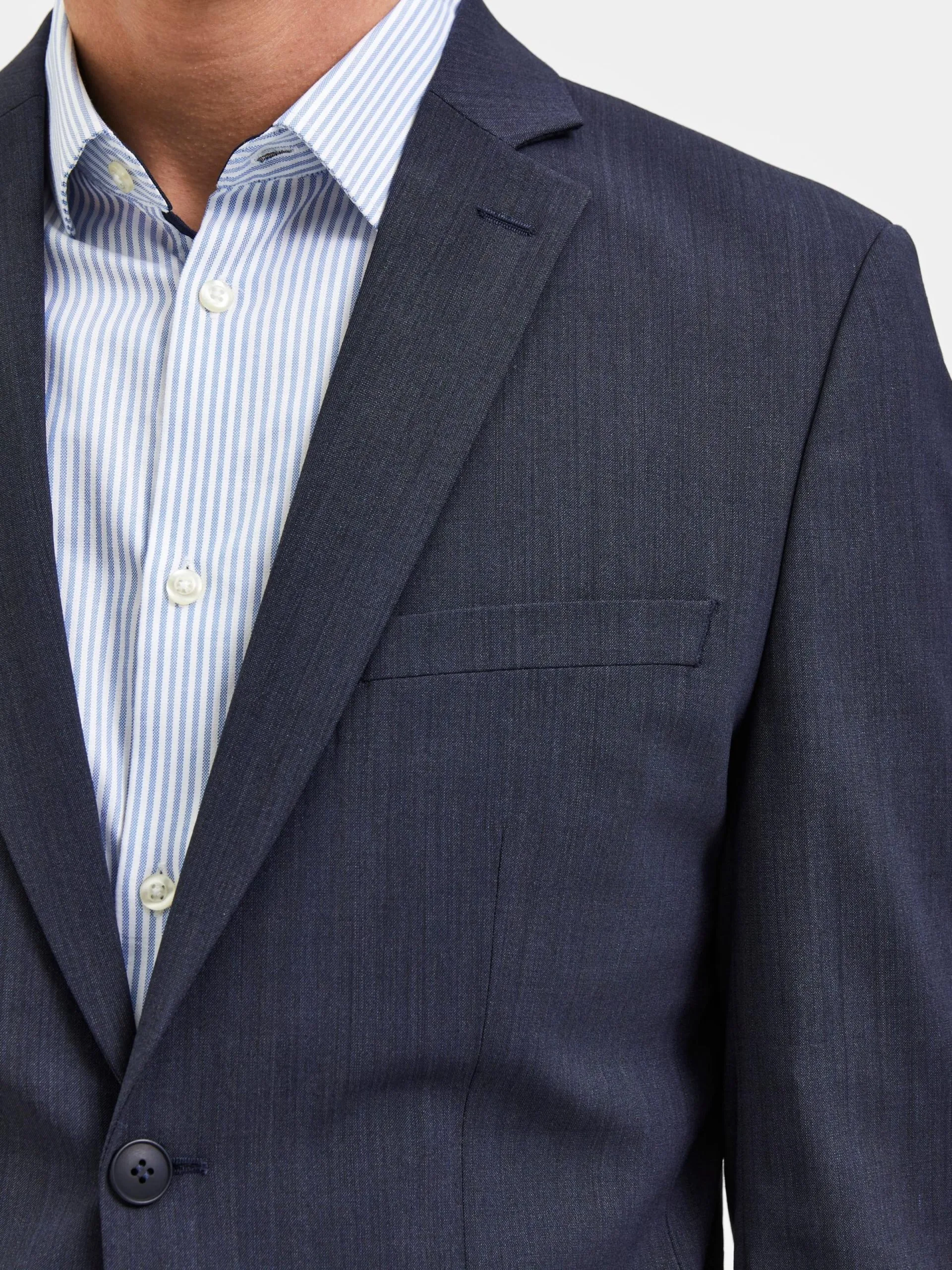 Selected Homme Blazers Slim Fit Colbert ELON Heren Donkerblauw 7 Selected Homme Blazers Slim Fit Colbert ELON Heren Donkerblauw - Afbeelding 5