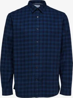 Selected Homme Geruite Overhemden Regular Fit Overhemd Reglee Heren Marine / Nachtblauw