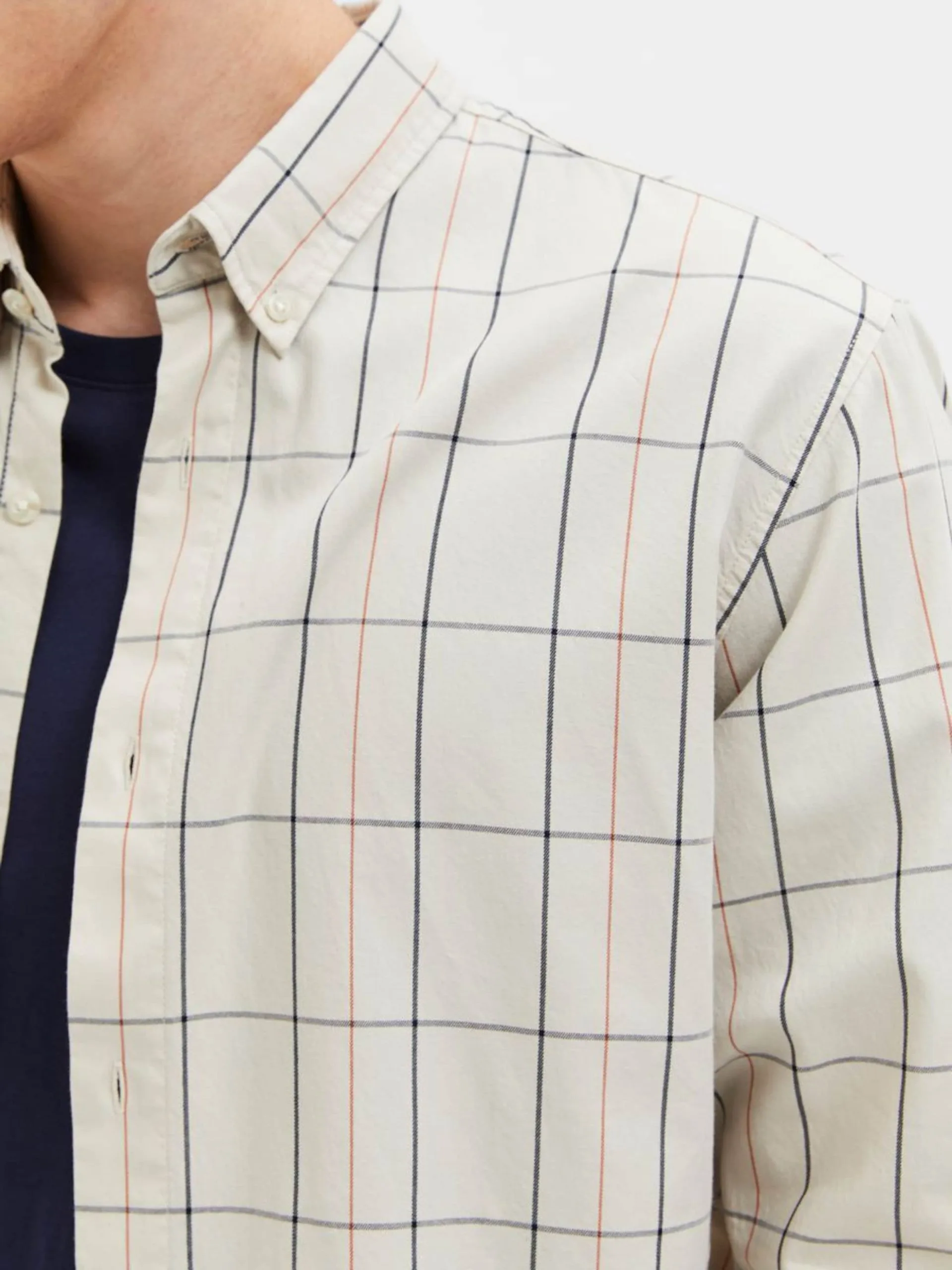 Selected Homme Geruite Overhemden Regular Fit Overhemd Heren Beige 8 Selected Homme Geruite Overhemden Regular Fit Overhemd Heren Beige - Afbeelding 6