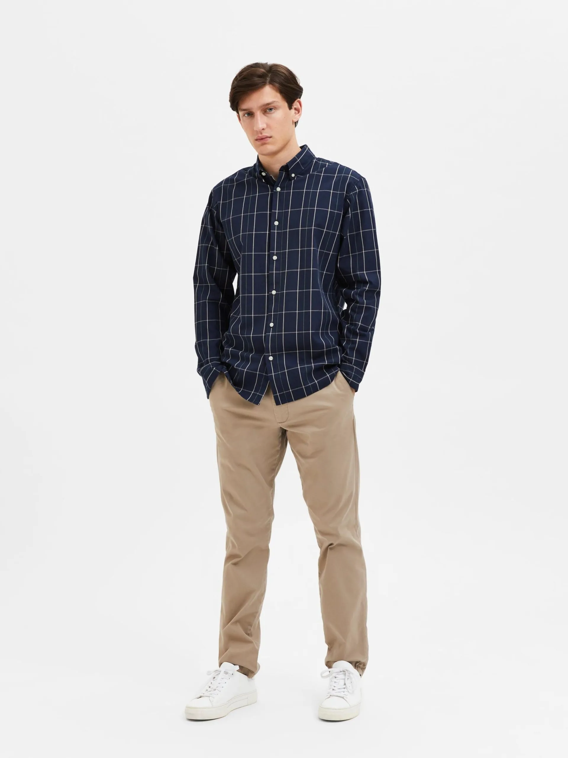 Selected Homme Geruite Overhemden Regular Fit Overhemd Theo Heren Saffier 6 Selected Homme Geruite Overhemden Regular Fit Overhemd Theo Heren Saffier - Afbeelding 4