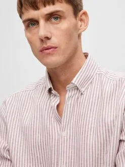 Selected Homme Casual Overhemden Regular Fit Overhemd Heren Lila / Wit -Selected Homme Groot Warenhuis a6ab24a40d6e6894ee962472547fba6b