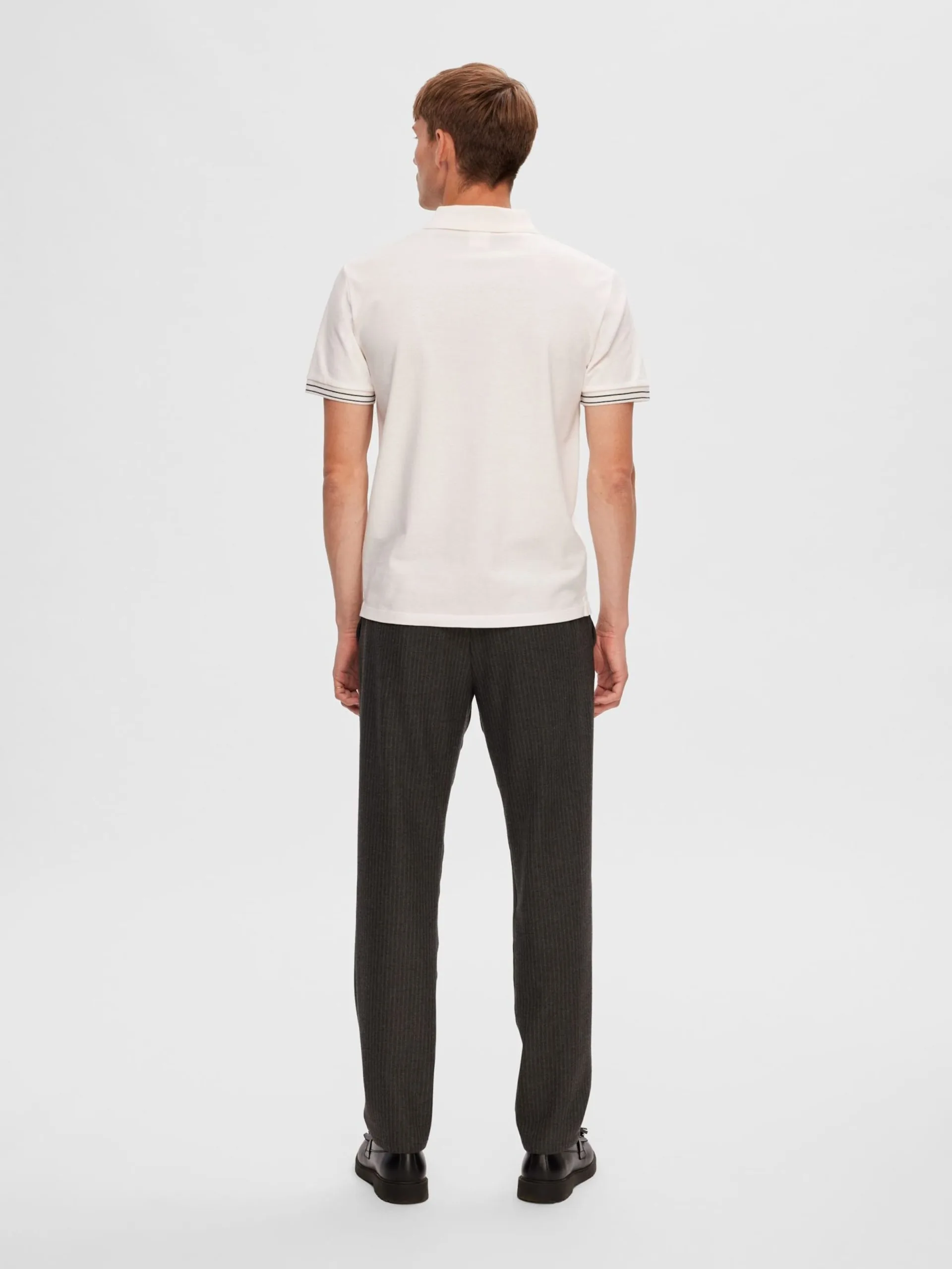 Selected Homme Polos Shirt Freddy Heren Wolwit 5 Selected Homme Polos Shirt Freddy Heren Wolwit - Afbeelding 3