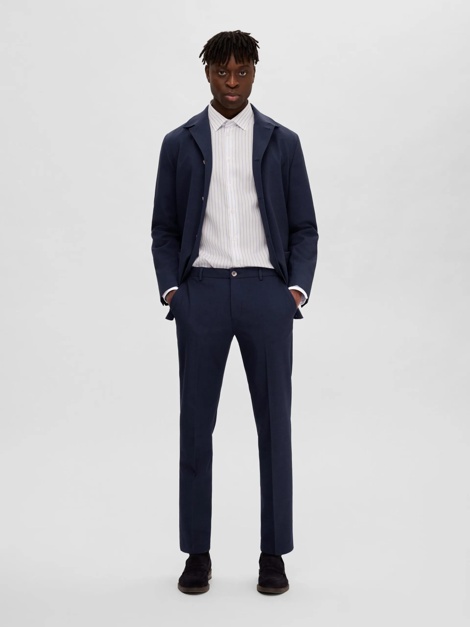 Selected Homme Pantalons Regular Pantalon Corby Heren Navy 6 Selected Homme Pantalons Regular Pantalon Corby Heren Navy - Afbeelding 4