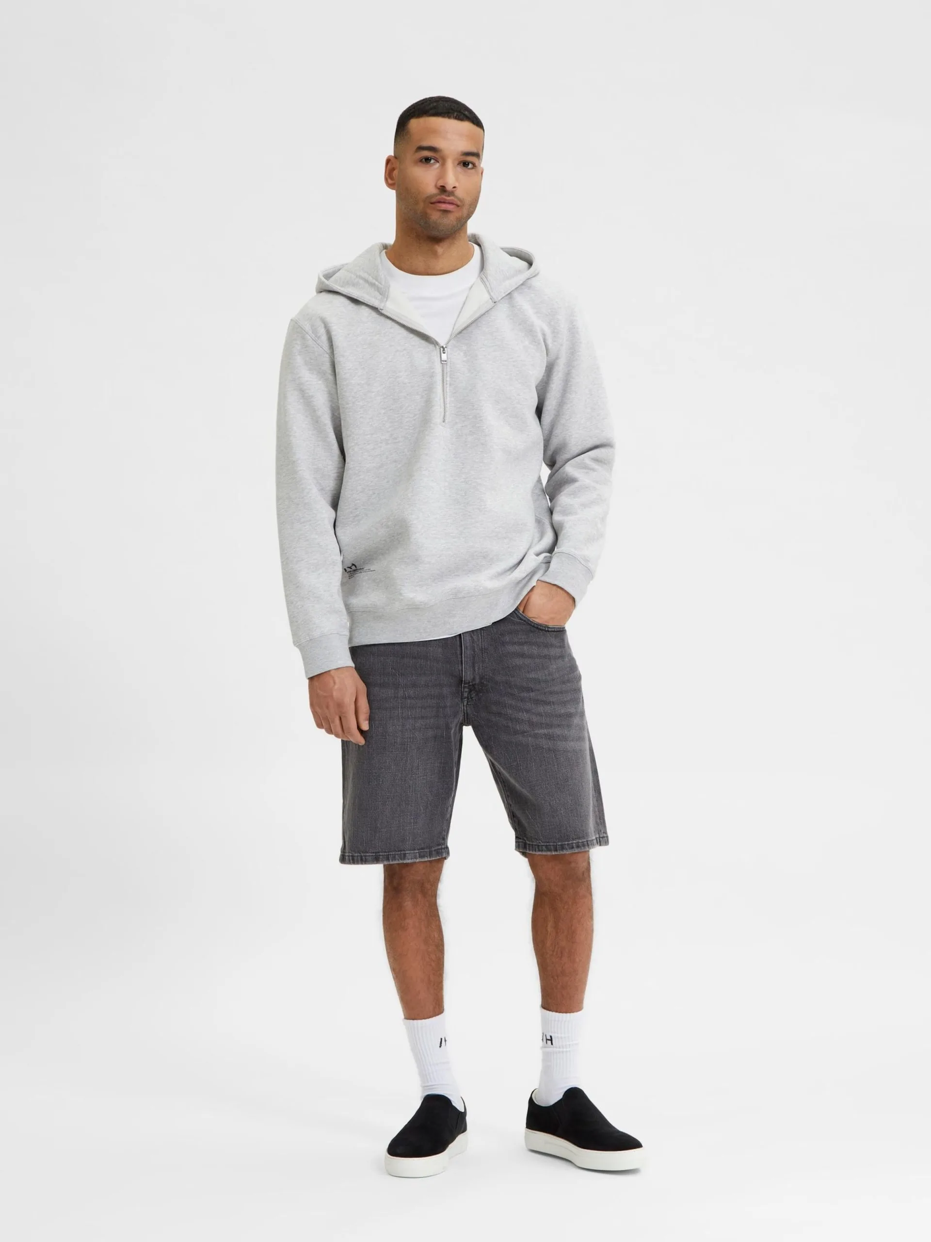 Selected Homme Denim Shorts Regular Jeans ALEX Heren Donkergrijs 5 Selected Homme Denim Shorts Regular Jeans ALEX Heren Donkergrijs - Afbeelding 3