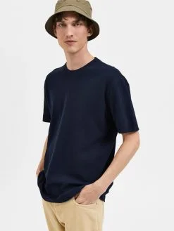 Selected Homme T-shirts Shirt Nolan Heren Navy -Selected Homme Groot Warenhuis b0d960971e164d039a410cbc16b19378