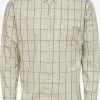 Selected Homme Geruite Overhemden Regular Fit Overhemd Heren Beige