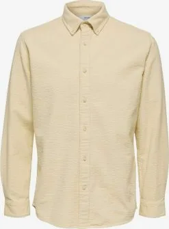 Selected Homme Casual Overhemden Comfort Fit Overhemd Heren Beige