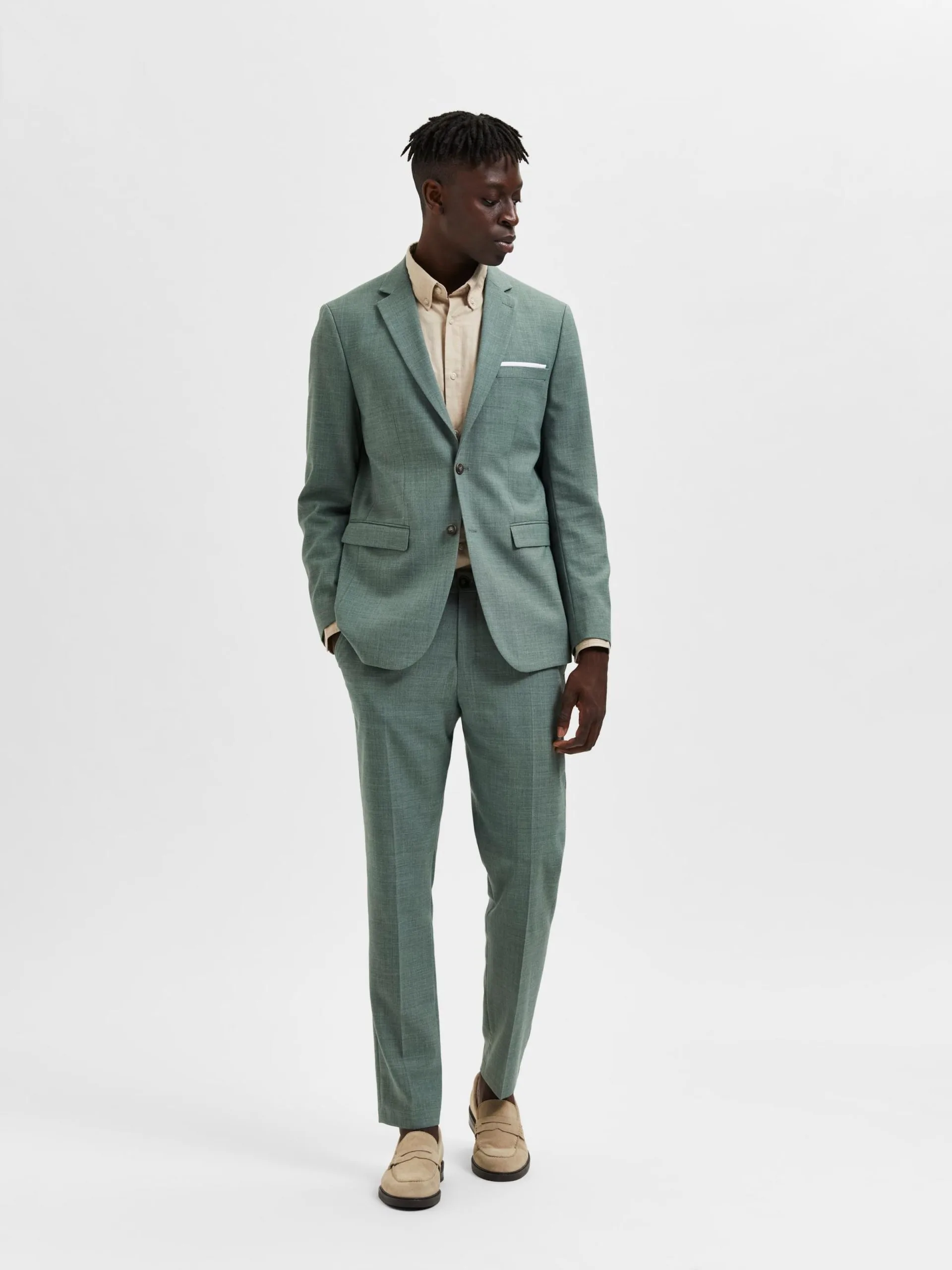 Selected Homme Blazers Regular Fit Colbert Oasis Heren Lichtgroen 6 Selected Homme Blazers Regular Fit Colbert Oasis Heren Lichtgroen - Afbeelding 4