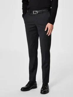 Selected Homme Pantalons Slimfit Bandplooibroek Heren Zwart -Selected Homme Groot Warenhuis b4e6f63434f566b926c96c39002b0de7