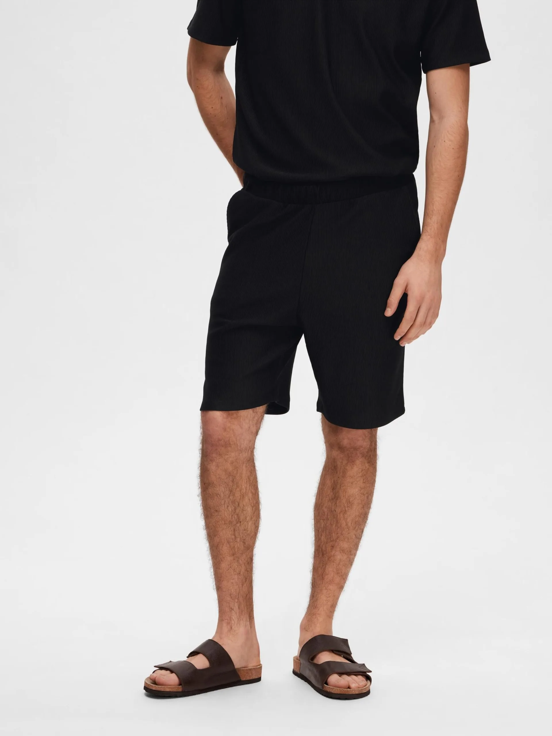 Selected Homme Shorts Regular Broek Heren Zwart 4 Selected Homme Shorts Regular Broek Heren Zwart - Afbeelding 2