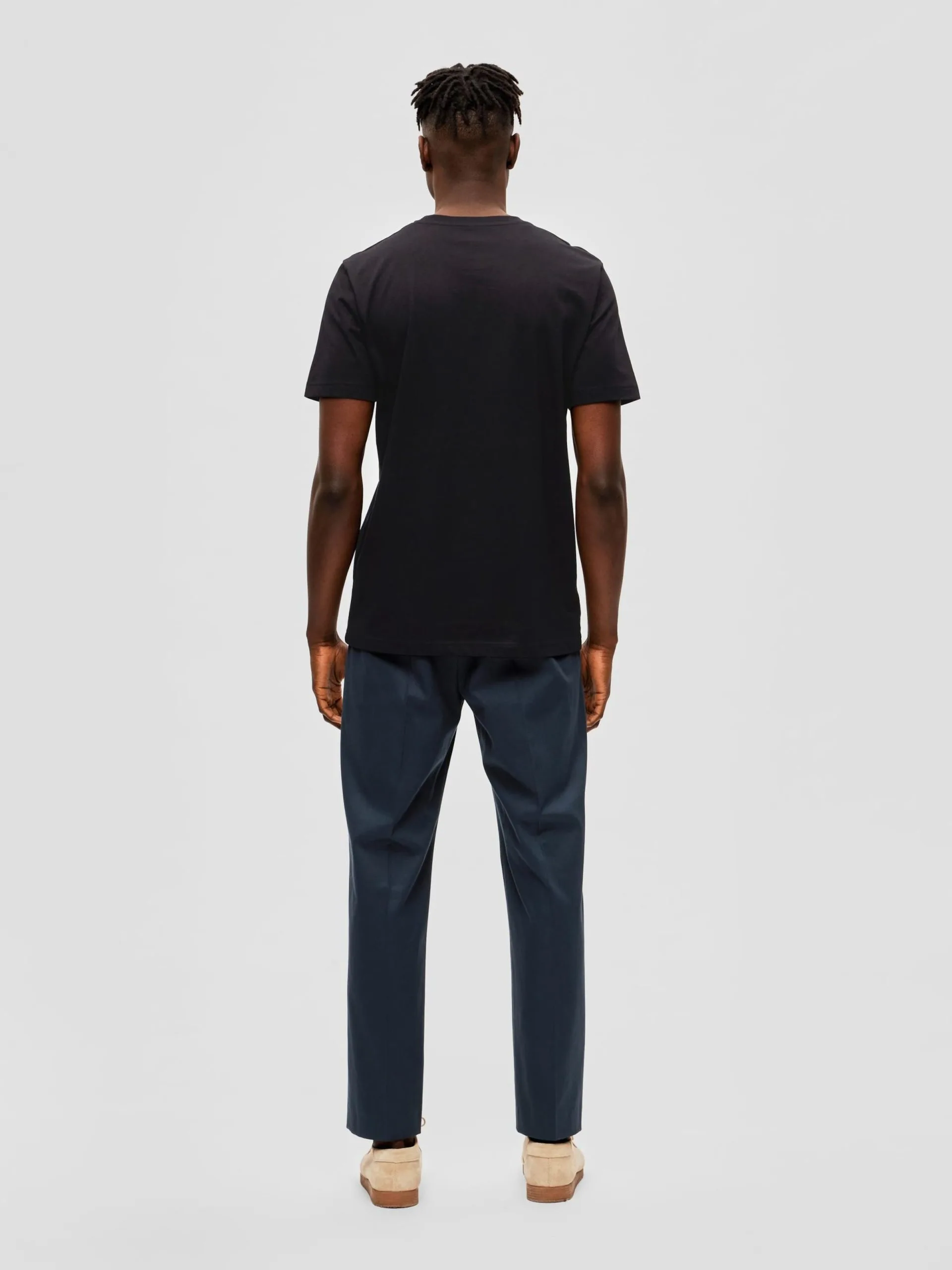 Selected Homme T-shirts Shirt Atlas Heren Zwart 3 Selected Homme T-shirts Shirt Atlas Heren Zwart - Afbeelding 2