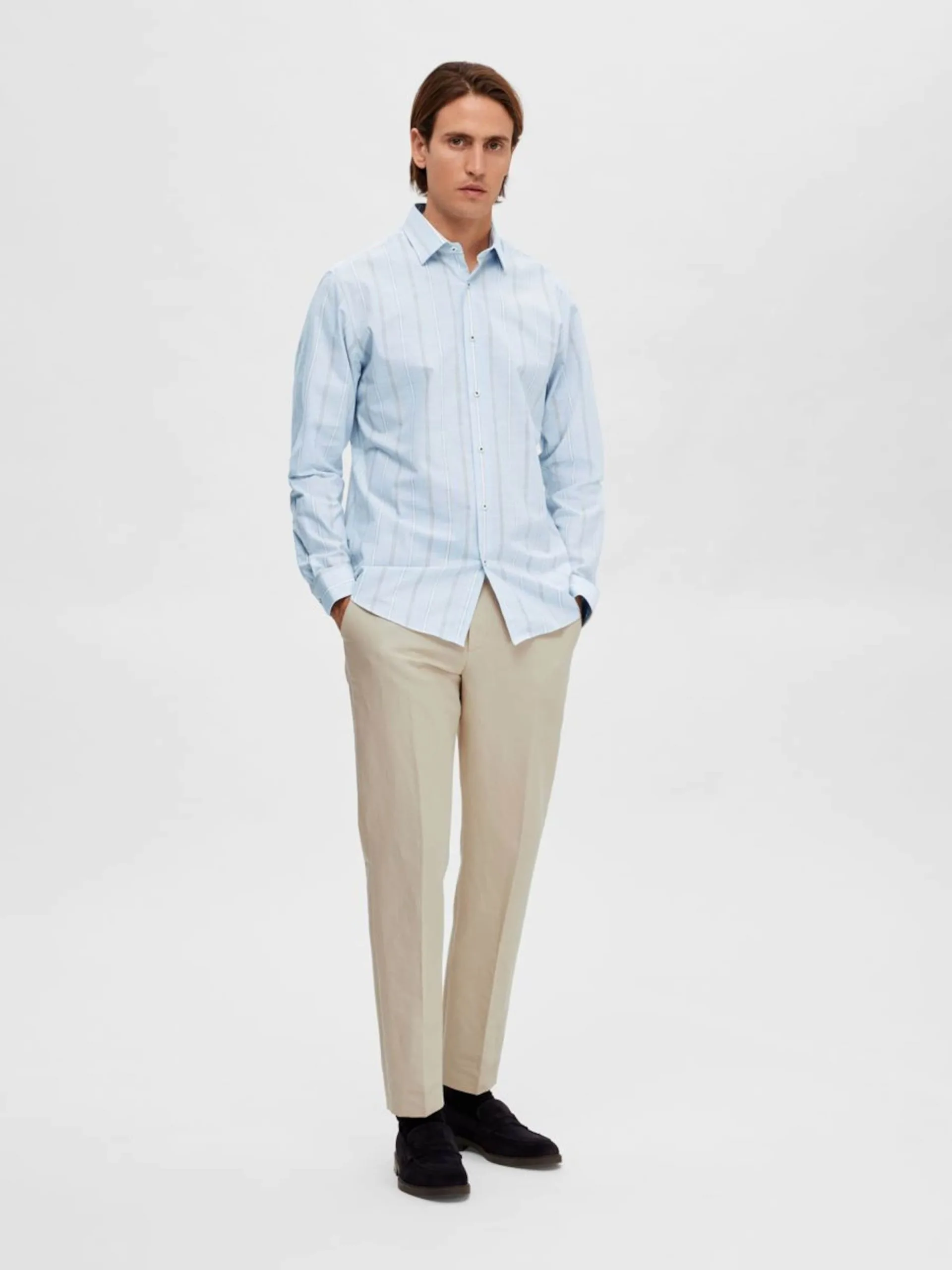 Selected Homme Casual Overhemden Regular Fit Overhemd Heren Blauw 6 Selected Homme Casual Overhemden Regular Fit Overhemd Heren Blauw - Afbeelding 4