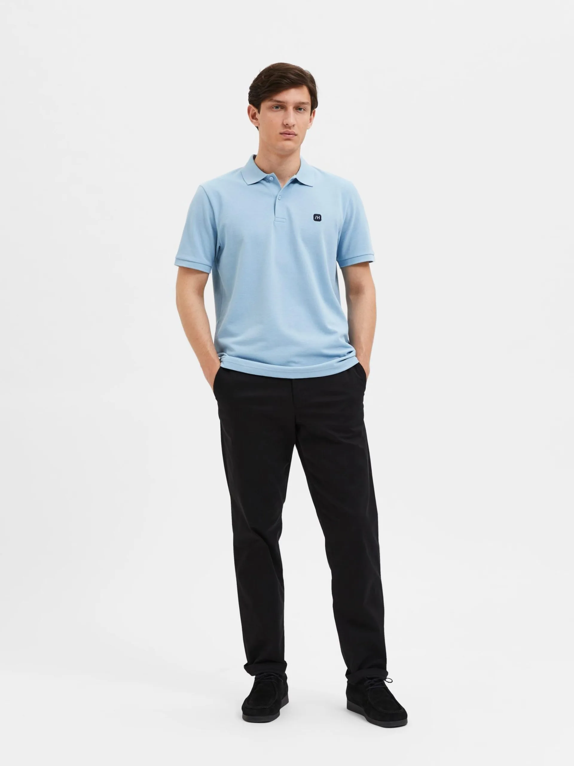 Selected Homme Polos Shirt Dante Heren Lichtblauw 6 Selected Homme Polos Shirt Dante Heren Lichtblauw - Afbeelding 4