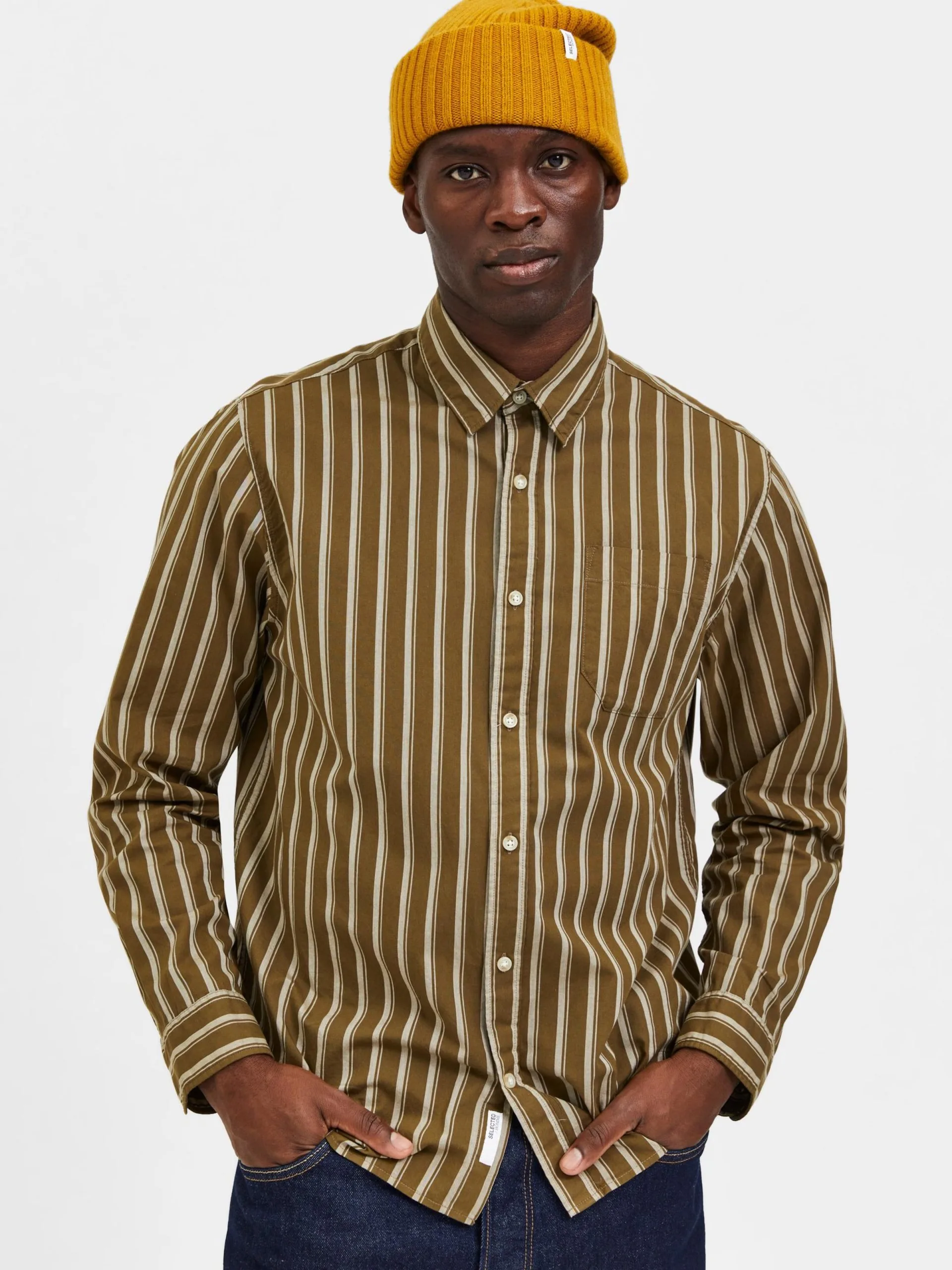 Selected Homme Casual Overhemden Regular Fit Overhemd Stellar Heren Olijfgroen 7 Selected Homme Casual Overhemden Regular Fit Overhemd Stellar Heren Olijfgroen - Afbeelding 5