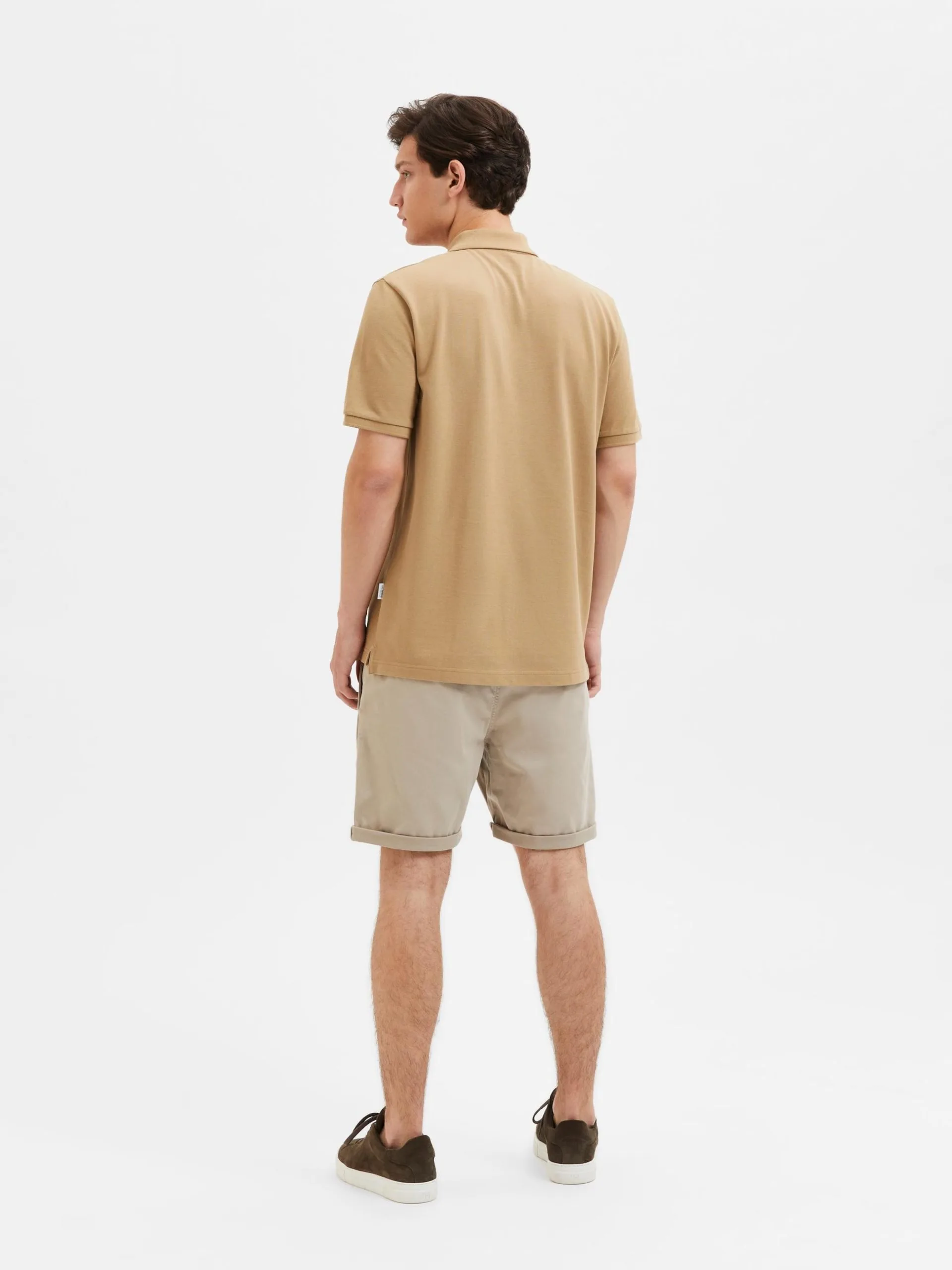 Selected Homme Polos Shirt DANTE Heren Lichtbruin 7 Selected Homme Polos Shirt DANTE Heren Lichtbruin - Afbeelding 5