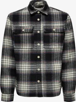 Selected Homme Geruite Overhemden Regular Fit Overhemd Heren Zwart