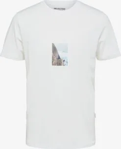 Selected Homme T-shirts Shirt ALOHA Heren Wit