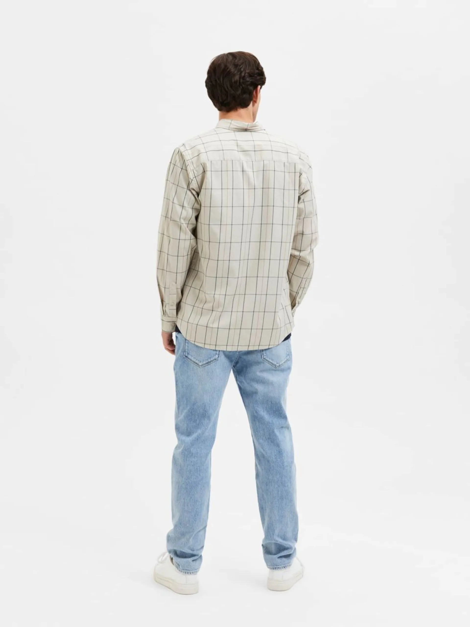 Selected Homme Geruite Overhemden Regular Fit Overhemd Heren Beige 5 Selected Homme Geruite Overhemden Regular Fit Overhemd Heren Beige - Afbeelding 3