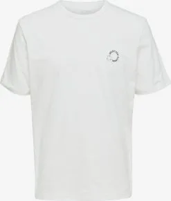 Selected Homme T-shirts Shirt Heren Offwhite