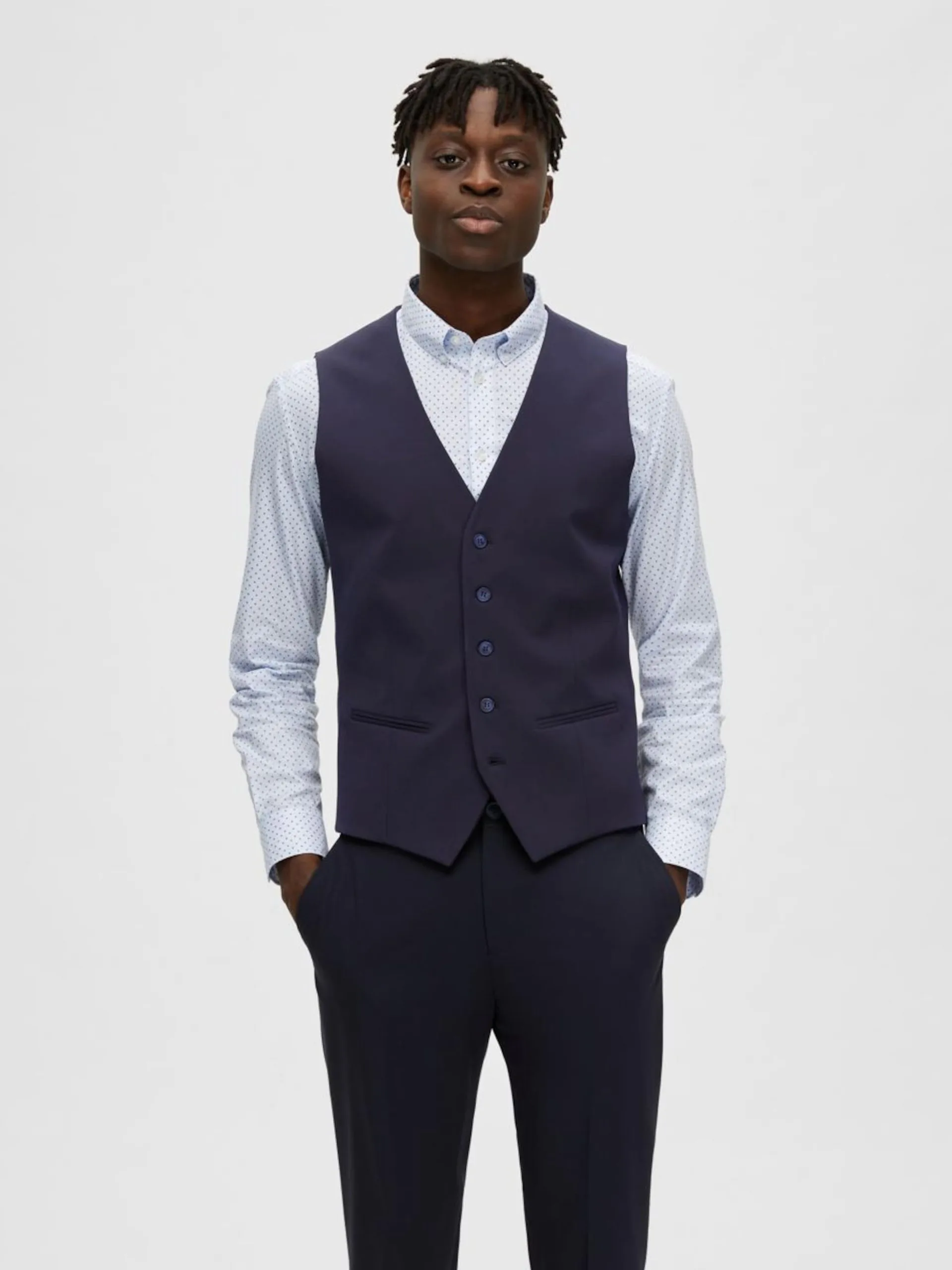 Selected Homme Gilets Gilet Heren Donkerblauw 4 Selected Homme Gilets Gilet Heren Donkerblauw - Afbeelding 2