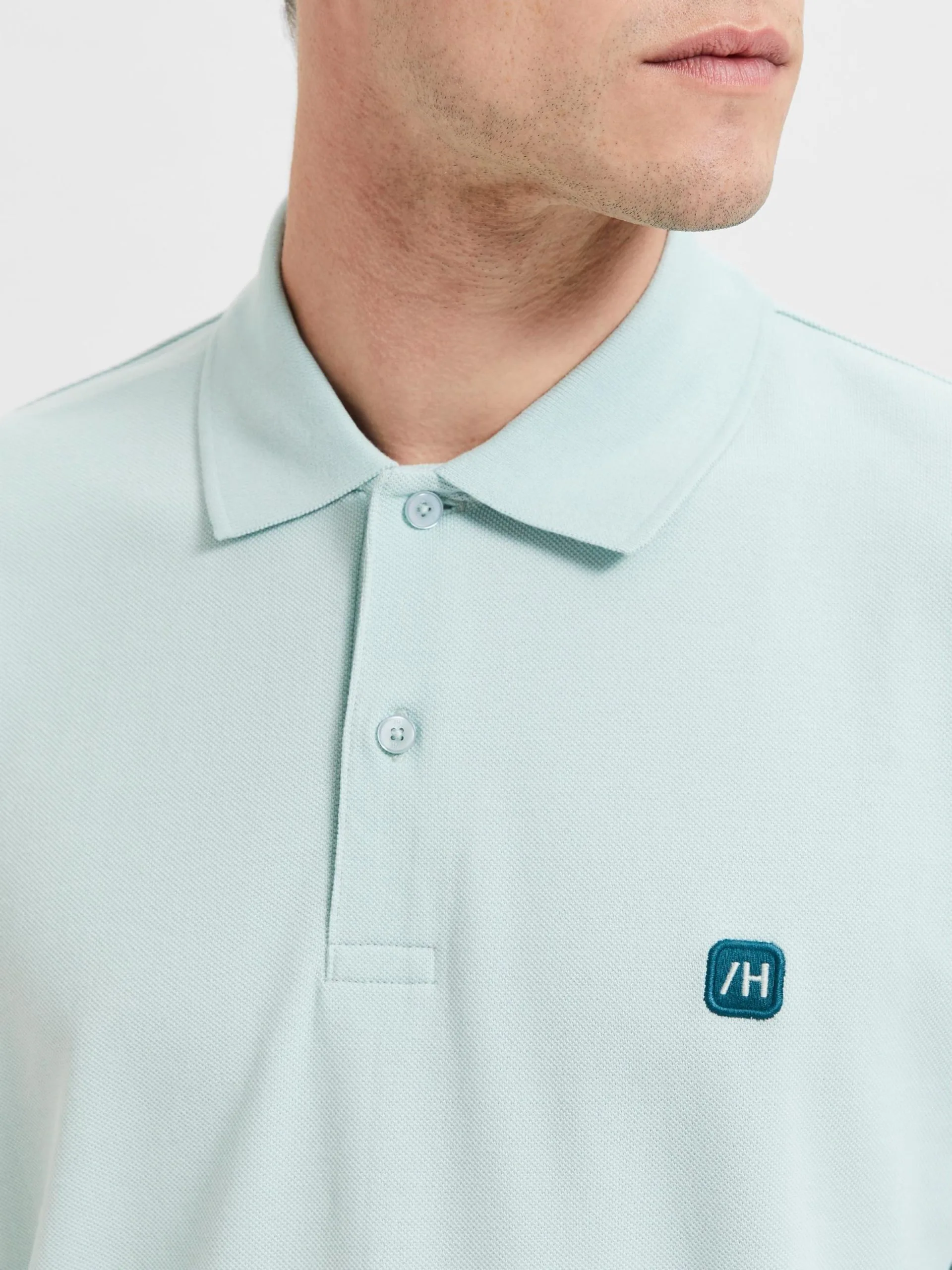 Selected Homme Polos Shirt Dante Heren Mintgroen 8 Selected Homme Polos Shirt Dante Heren Mintgroen - Afbeelding 6