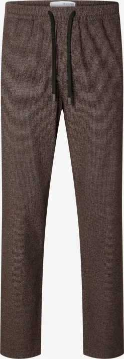 Selected Homme Pantalons Tapered Broek Heren Bruin