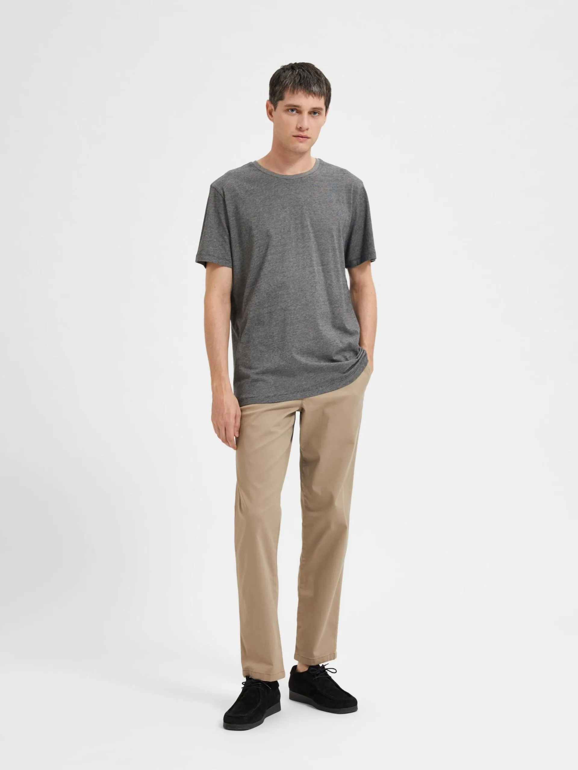 Selected Homme T-shirts Shirt Aspen Heren Donkergrijs 6 Selected Homme T-shirts Shirt Aspen Heren Donkergrijs - Afbeelding 4