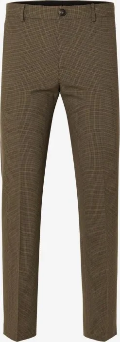 Selected Homme Pantalons Regular Pantalon Liam Heren Olijfgroen