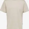 Selected Homme T-shirts Shirt Heren Lichtbeige