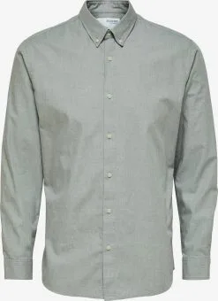 Selected Homme Casual Overhemden Regular Fit Overhemd Theo Heren Grijs Gemêleerd
