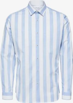 Selected Homme Casual Overhemden Regular Fit Overhemd JAMES Heren Lichtblauw / Wit