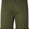 Selected Homme Chino Shorts Regular Chino Heren Groen