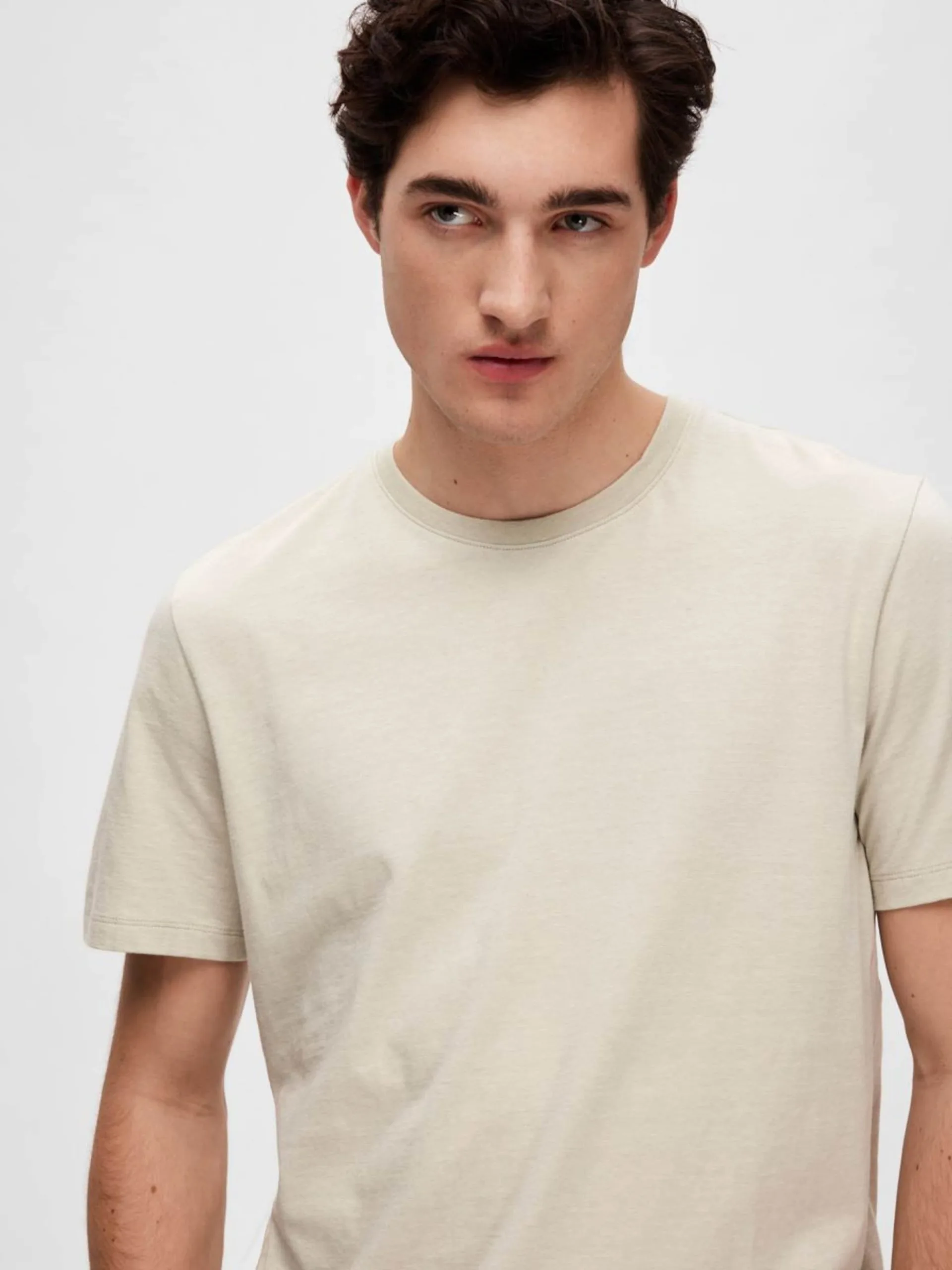 Selected Homme T-shirts Shirt Heren Beige 8 Selected Homme T-shirts Shirt Heren Beige - Afbeelding 6