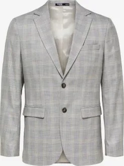 Selected Homme Blazers Slim Fit Colbert Heren Lichtgrijs