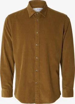 Selected Homme Casual Overhemden Regular Fit Overhemd Regowen Heren Bruin