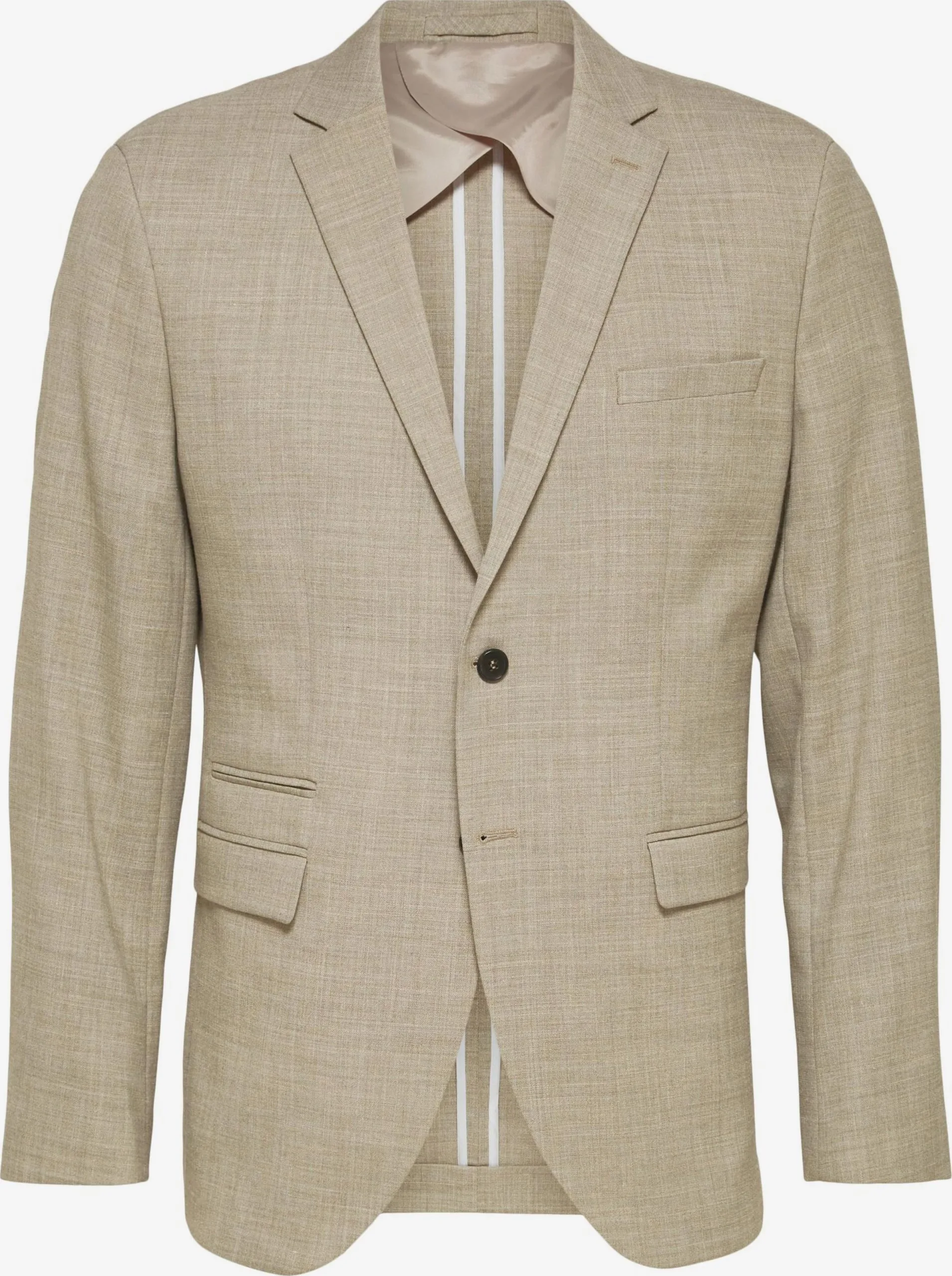 Selected Homme Blazers Slim Fit Colbert Heren Beige Gemêleerd 3 Selected Homme Blazers Slim Fit Colbert Heren Beige Gemêleerd