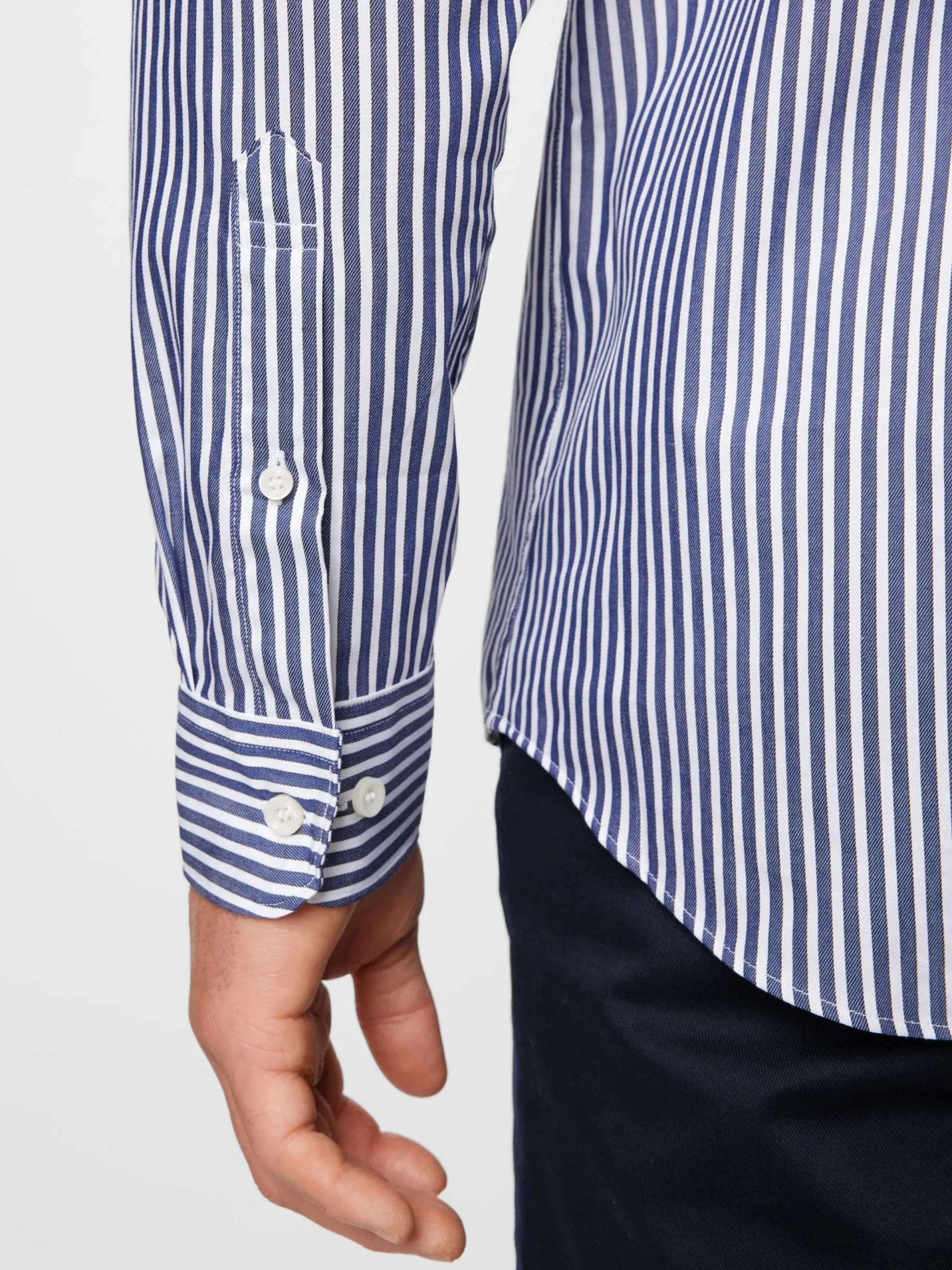 Selected Homme Casual Overhemden Slim Fit Overhemd Ethan Heren Navy / Wit 4 Selected Homme Casual Overhemden Slim Fit Overhemd Ethan Heren Navy / Wit - Afbeelding 2