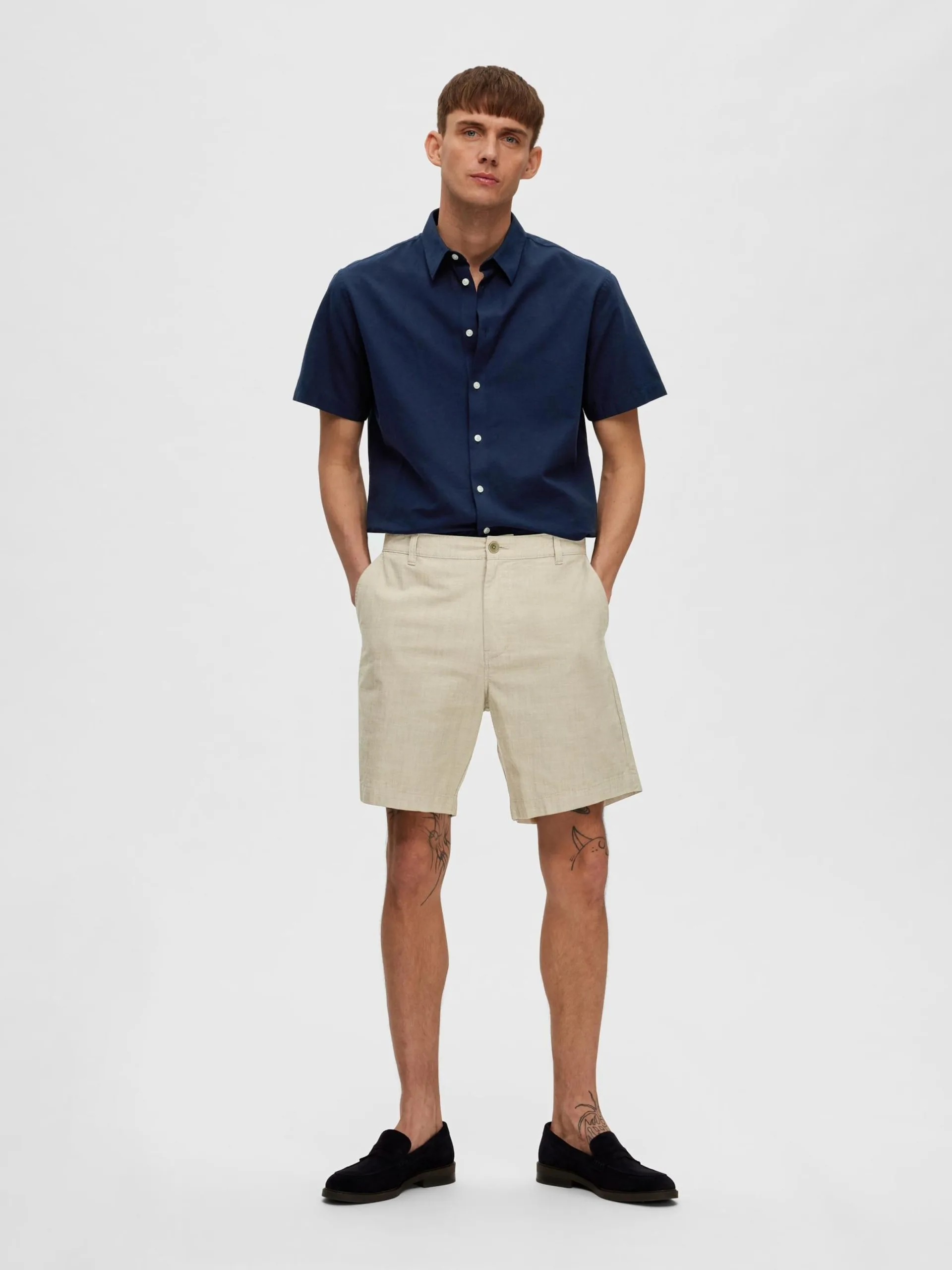Selected Homme Chino Shorts Regular Chino Tilak Heren Lichtgrijs 7 Selected Homme Chino Shorts Regular Chino Tilak Heren Lichtgrijs - Afbeelding 5