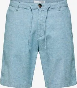 Selected Homme Shorts Regular Broek Brody Heren Blauw Gemêleerd