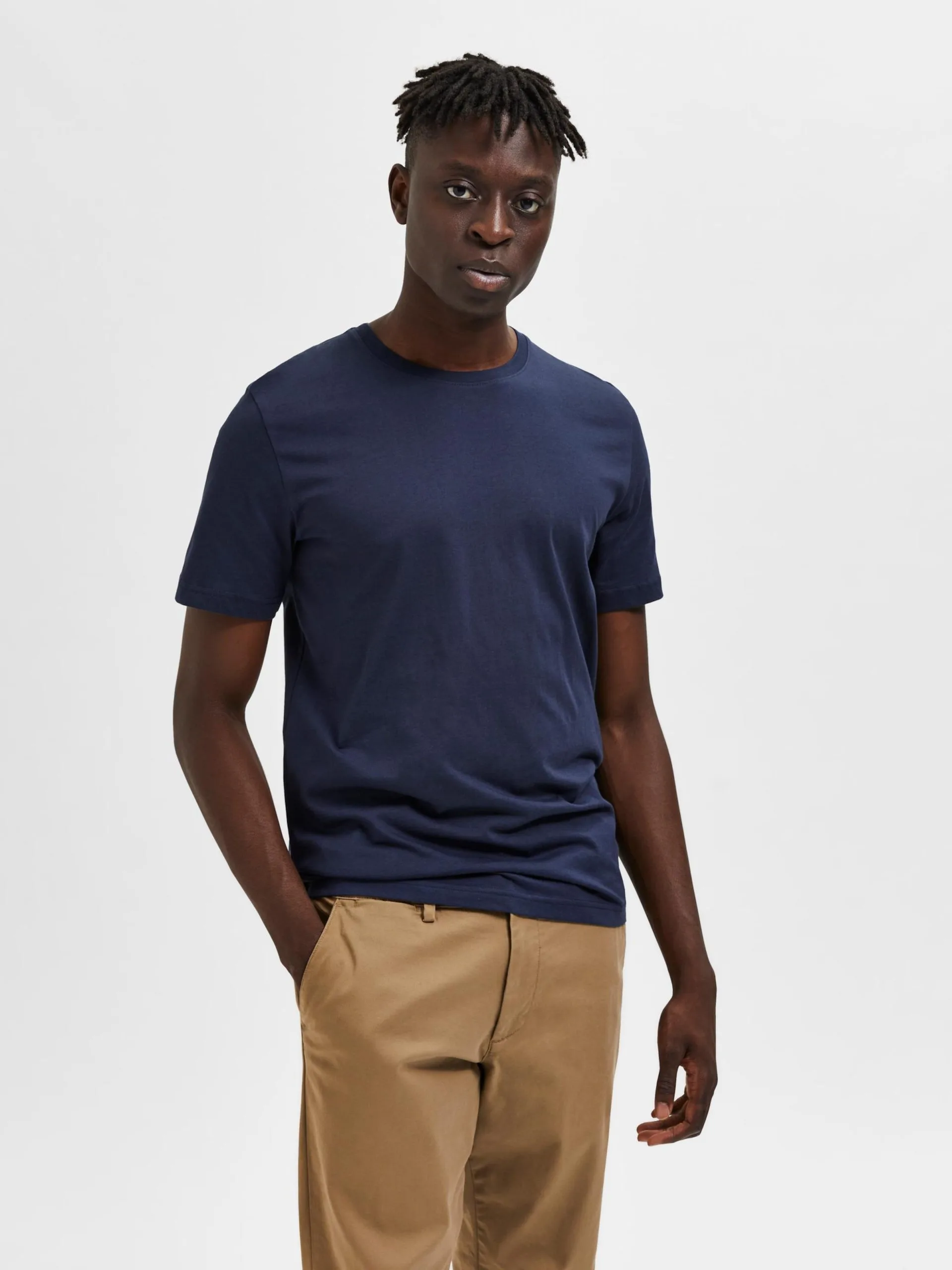 Selected Homme T-shirts Shirt AXEL Heren Navy 4 Selected Homme T-shirts Shirt AXEL Heren Navy - Afbeelding 2
